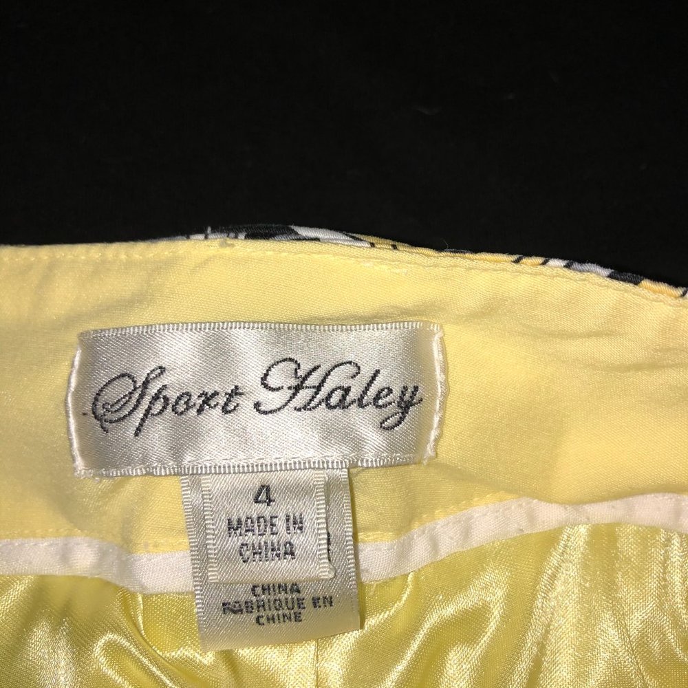 Sport Haley Yellow/Black/White Printed Skort Size 4 - Picture 3 of 5
